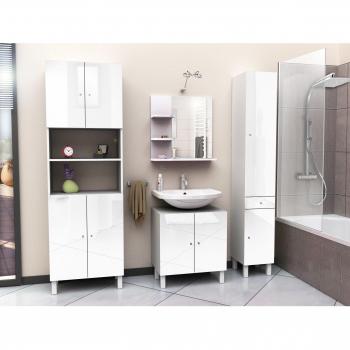 Mueble bajo lavabo Corail 60 cm - Blanco lacado