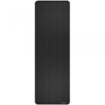 Esterilla Avento SR042MDBLK Negro - Mat de Fitness/Yoga, 183 x 61 cm, material NBR, antideslizante, fácil de limpiar