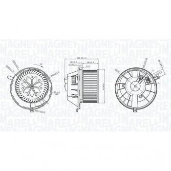 Ventilador de habitáculo MAGNETI MARELLI 069412229010 - Motor eléctrico para interior, compatible con múltiples vehículos, diseño optimizado para un rendimiento eficiente, fácil instalación y durabilidad garantizada