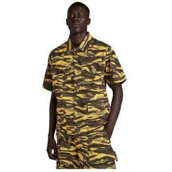 G-Star RAW R-3N Slim Fit Overshirt in Dark Lemon Tiger Camo - XL