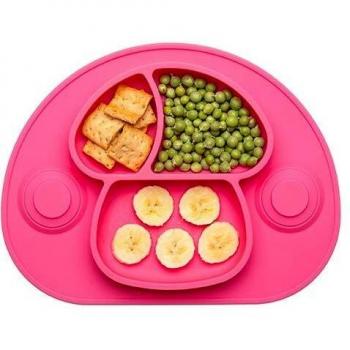 M MOLTO Plato de Silicona para bebé - Rosa