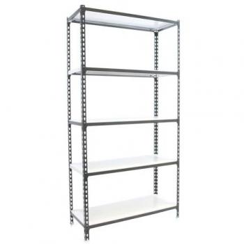 Estantería Metalica Simonclick 5 Baldas Antracita/Blanco 1800x900x400 mm, Capacidad 180 kg - Almacenaje