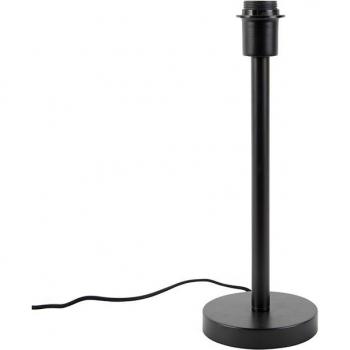 Lámpara de mesa moderna negra sin pantalla SIMPLO - Acero redonda, adecuada para LED, máxima 1 x 40 Watt