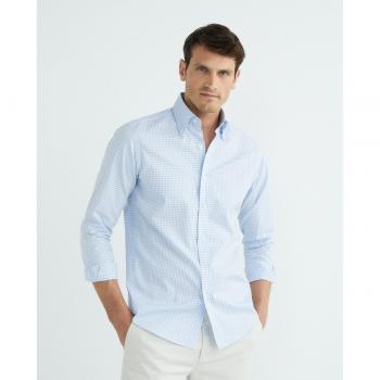 Camisa de hombre classic manga larga cuadros Mirto