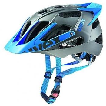 Uvex Quattro Pro - Casco de ciclismo unisex, color plata oscuro / azul mate, talla 56-61