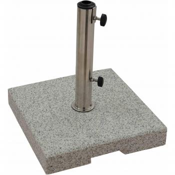 GoodSun Base de granito, gris, 25 kg, cuadrada