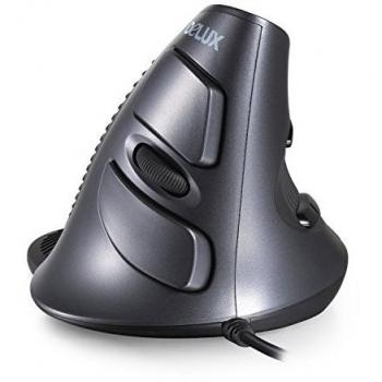 Ratón Vertical Óptico USB Delux M618BU 1600dpi Ergonomía Mano Derecha Color Grafito