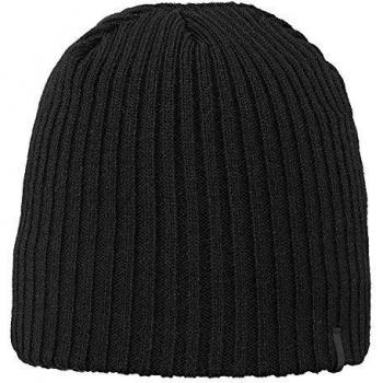 Barts Men's Wilbert Black Beanie - One Size, Fleece Lined