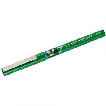 Bolígrafo Roller de Tinta Líquida Pilot V7 con Punta de Aguja 0.7mm en Verde