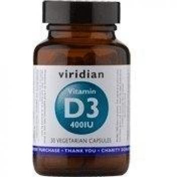 Viridian Vitamin D3 400iu - 30 Vegetable Capsules