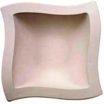 Ensaladera Cuadrada Villeroy & Boch New Wave 25x25 cm, Porcelana Premium, Apta para Lavavajillas y Microondas, Color Blanco