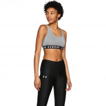 Under Armour Sujetador Deportivo para Mujer Favourite Cotton Everyday, Mujer, 1310697-037, Steel Full Heather/Black/White, XS