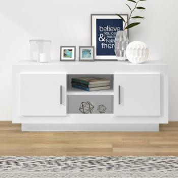 Mueble para TV de madera contrachapada 102x35x45 cm en color blanco