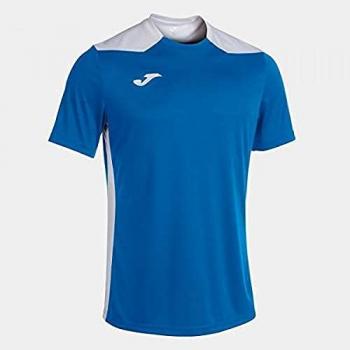 Camiseta de fútbol Joma Championship VI manga corta hombre, color Royal-Blanco, disponible en tallas 6XS-5XS