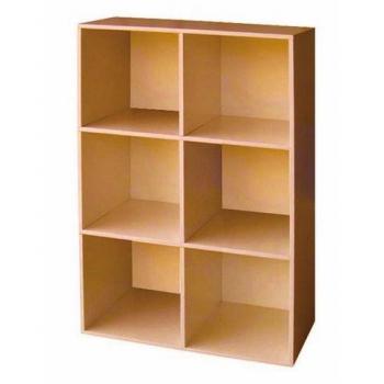 Librería Cubo 6 Compartimentos Cerezo 61x91 cm