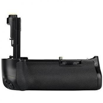 Empuñadura Meike BG E11 con control remoto para Canon EOS 5D S y 5DS, incluye función de disparo remoto, diseño ergonómico, soporte para baterías adicionales, construcción robusta y materiales de alta calidad