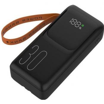 Powerbank Tracer Vouge-3 30000 mAh Negro con Quick Charge 3.0, USB-C y 2xUSB-A, pantalla LCD y linterna
