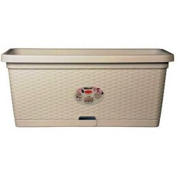Stefanplast 10004080 Macetero, 80 x 40 x 34 cm, Blanco, 80x40x34 cm