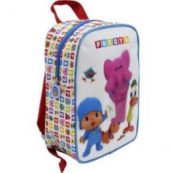 Mochila preescolar Pocoyo con cremallera y varios compartimentos, 30 cm