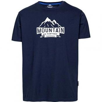 Trespass Camiseta de Hombre con Estampado de Pecho para Hombre, para Exteriores, diversión, Deportes, Ocio, Hombre, Camiseta, MATOTSN10012_NA1XS, Azul Marino, XS