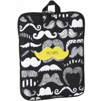 SAFTA - FUNDA PARA ORDENADOR PORTATIL 10,6 MOOS DISEÑO MOUSTACHE