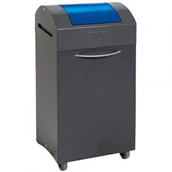 Contenedor de separación de materiales flammverlöschend 60L, dimensiones 380x790x320 mm, color azul encián