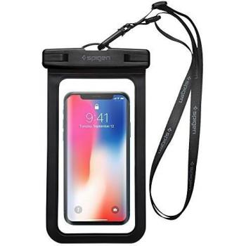 Funda Universal Impermeable Spigen A600 Negra para Teléfonos de hasta 7 IPX8