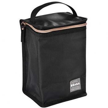 Beaba bolsa isotermica para comida color negro y rosa