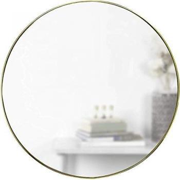 Umbra Hubba Wall Mirror Brass 86cm H x 86cm W