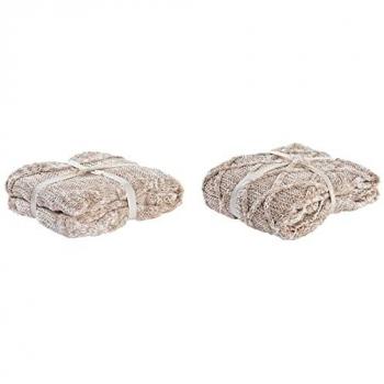 Manta DKD Home Decor 150 x 125 x 1 cm Rosa claro (2 Unidades)