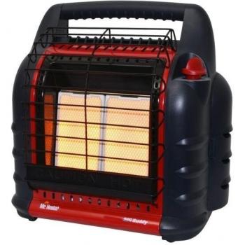 Mr. Heater Big Buddy Portable Indoor/Outdoor Propane Heater - 18,000 BTU Radiant Heating, Red & Black