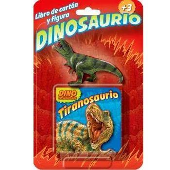 Tiranosaurio libro de carton y figura dinosaurio