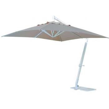 Parasol 3x3 m con Poste Lateral de Aluminio para Jardín, Restaurante y Bar