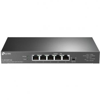 Switch no gestionable TP-Link TL-SG105PP-M2 de 5 puertos con PoE++ de 4 puertos, admite hasta 60W por puerto y un total máximo de 123W