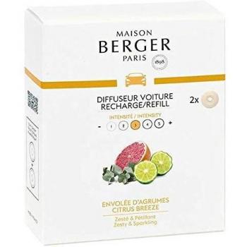 Difusor de Auto Citrus Breeze Maison Berger - Recarga 2x17 g
