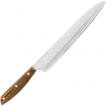 Cuchillo Yanagiba Arcos Serie Nordika de Acero Inoxidable NITRUM con Hoja de 240 mm y Mango de Madera Ovengkol - Embalaje Ecológico