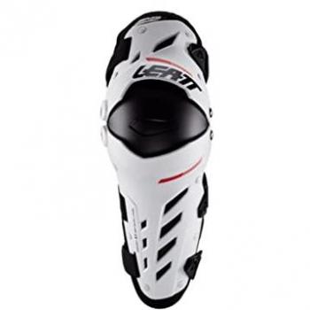 Rodilleras y Espinilleras Leatt Dual Axis Blancas con Protección Rígida y Espuma Antichoque S/M