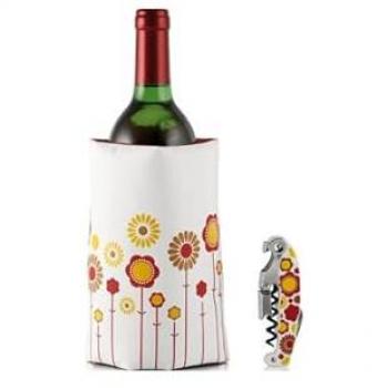 Enfriador de botellas con sacacorchos, incluye aislamiento térmico para mantener la temperatura, diseño elegante y compacto, fácil de usar y transportar