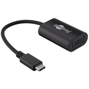 Adaptador USB-C a VGA - Conector USB-C™ y salida VGA (D-Sub) - 20 cm, color negro