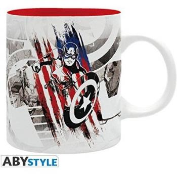 ABYstyle - MARVEL - Taza - 320 ml - Captain America Design