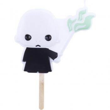 Vela Cumpleaños Glotomania - Harry Potter, Vela de cumpleaños temática, diseño de Harry Potter, incluye figura de Voldemort, ideal para fiestas y celebraciones, tamaño compacto, fácil de encender y apagar
