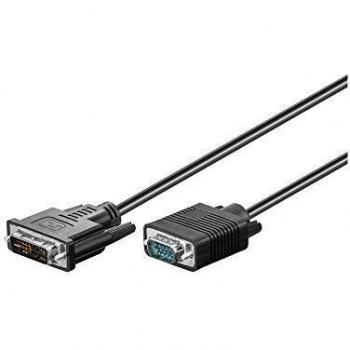 Adaptador de cable de vídeo Goobay 50991 DVI-I a VGA (D-Sub) 3m Negro