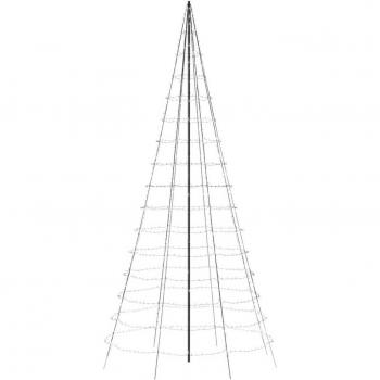 Twinkly Light Tree - Árbol de Navidad Preiluminado para Exterior, 1000 LED RGB + Blanco Cálido, Altura 600 cm, Control por App, Palo Central No Incluido