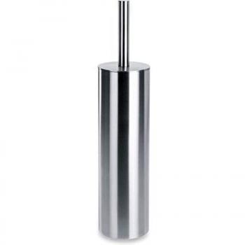 Escobillero de Suelo Tubo Zack - Acero Inoxidable Mate, Diseño Slim 40 cm x 9 cm