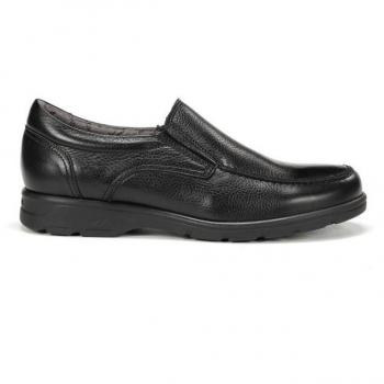 FLUCHOS F1950 Mocasines de hombre negro en piel, talla 43