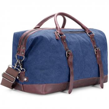 BAOSHA HB-14 De cuero para hombre de la lona Bolso de viaje Travel Duffle Noche Fin de semana Satchel Totes Bolsa Bolsos