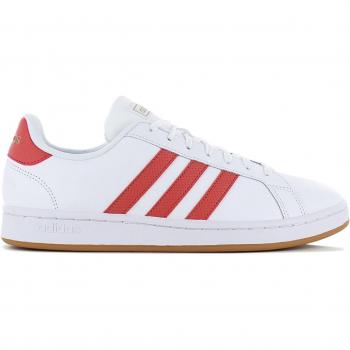 Adidas Grand Court Base - Zapatillas Hombre Blanco FY8208, diseño clásico, parte superior de cuero sintético, plantilla cómoda, suela de goma para mejor tracción