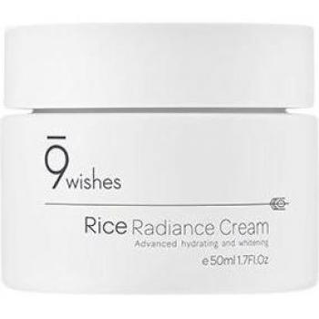 9wishes Rice Radiance Cream 50ml - Cosmetics, Brightening, Moisturizing, Contains Rice Extract, Lightweight Texture, Suitable for All Skin Types, Paraben-Free