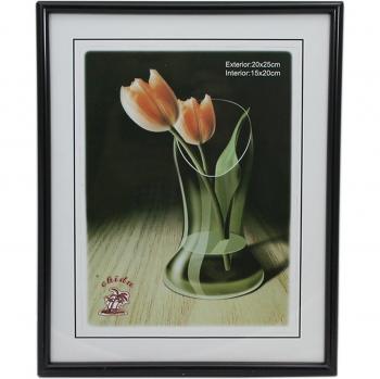 Portafoto con marco de PVC negro 20 x 30 cm