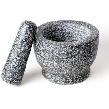 Mortero y Mazo PREMIUM de Granito Pulido 14 x 10 cm – Schukaps Home –